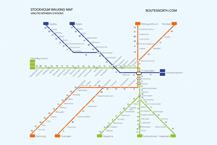 Skip the subway with our Stockholm walking map
